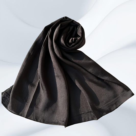 Black Coal - Crinkle Silk Hijabs