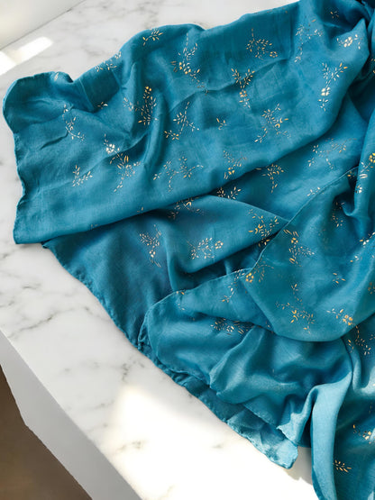 Cerulean Blue Sparkle Sequence Hijab