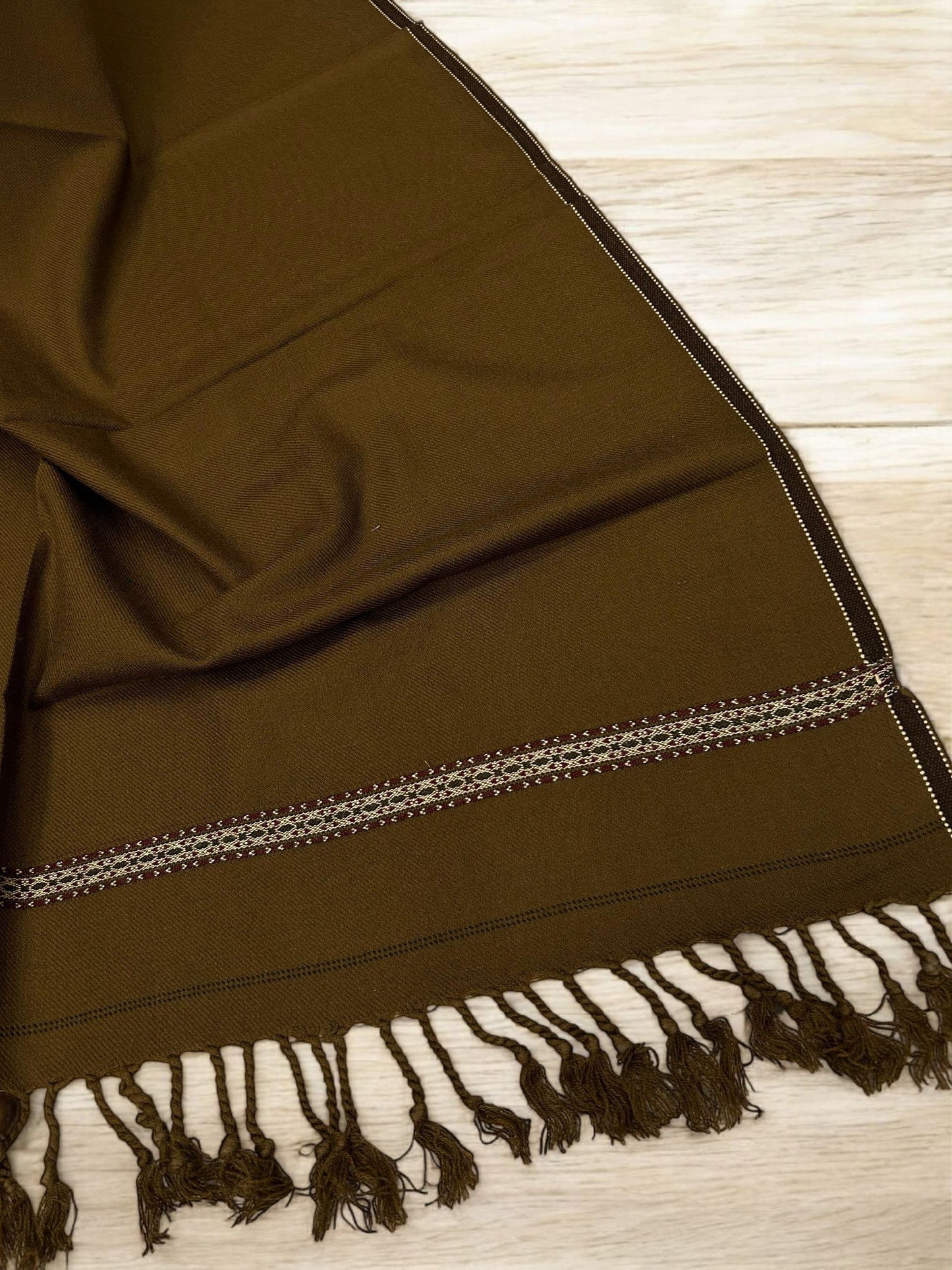 Men’s Winter Shawl - Sepia Brown
