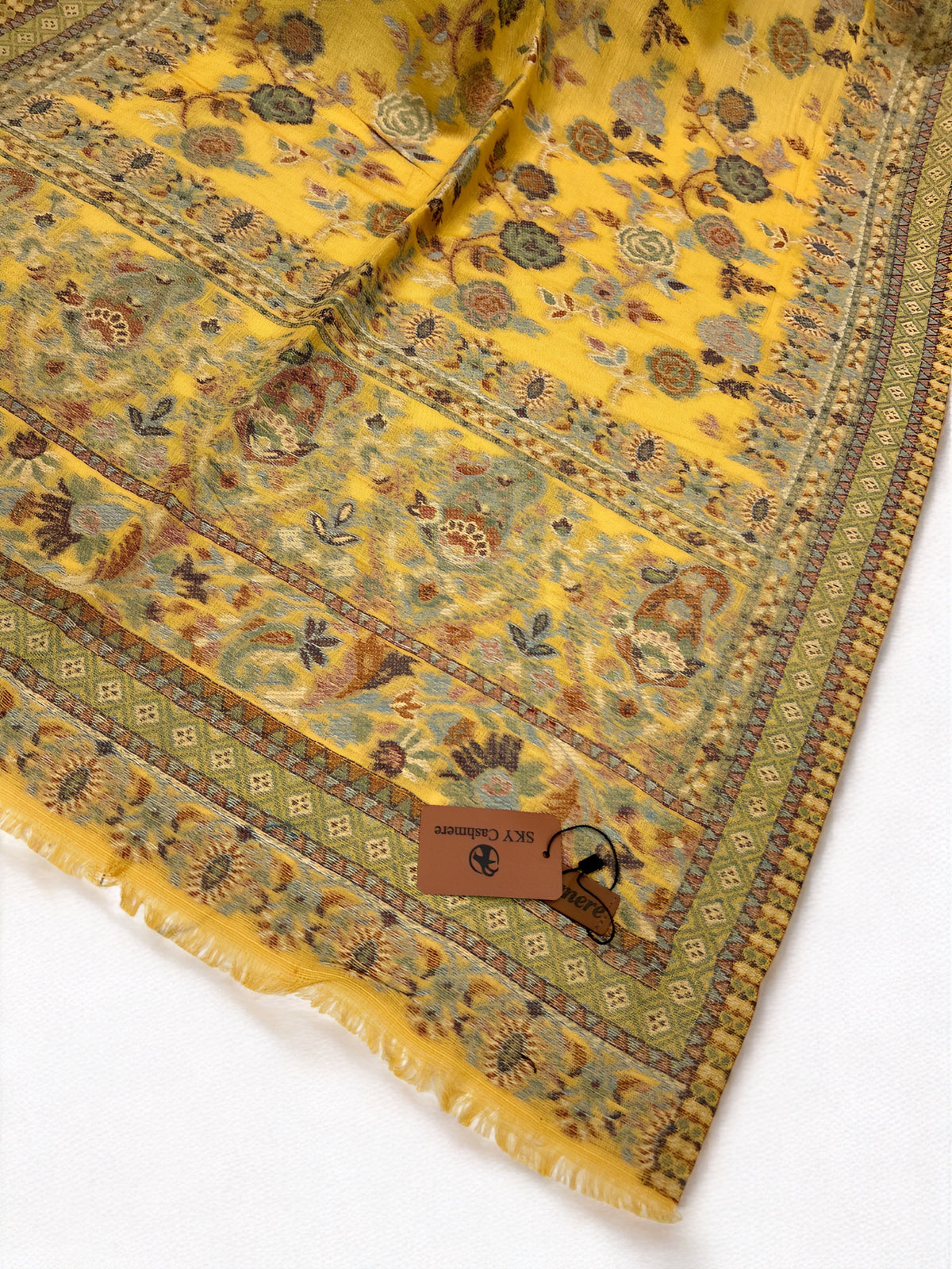 Dijon Yellow Pastel Floral Kani Pashmina Hijab