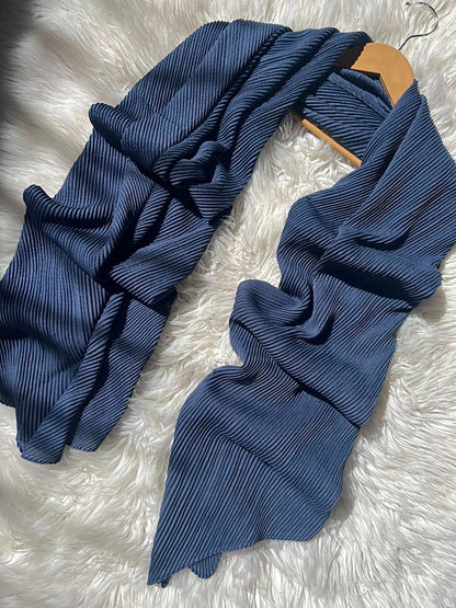 Dark Blue - Crumpled Hijabs