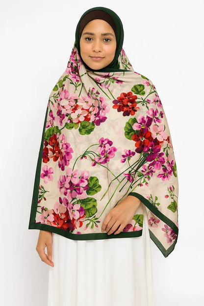 Large Satin Silk Scarf