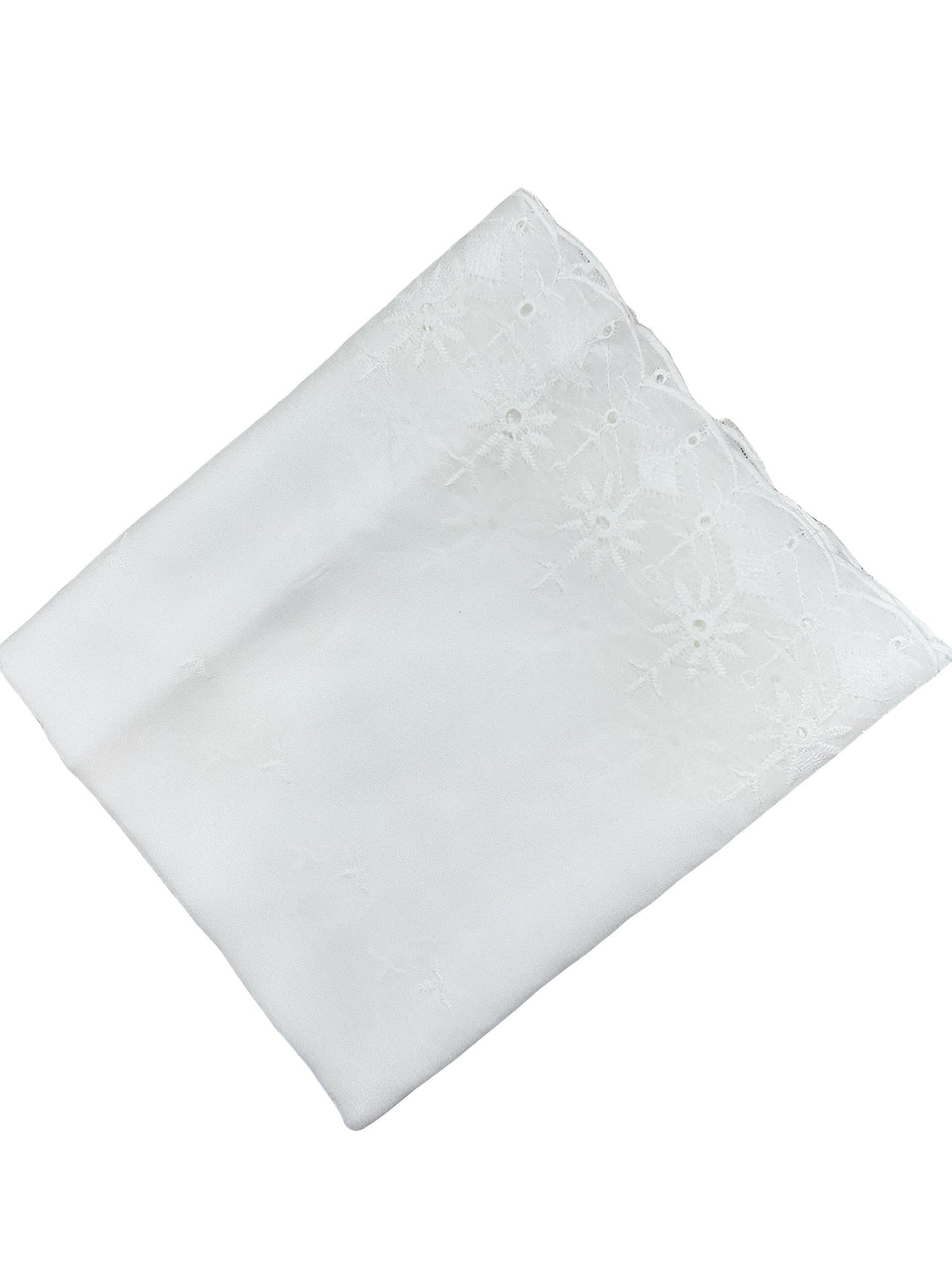 White Cutwork Orchid Lawn Dupatta