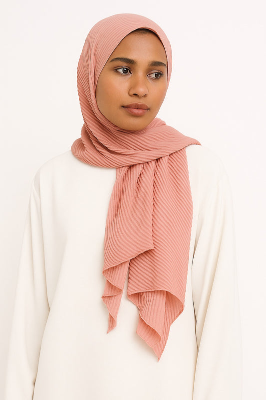 Baby Pink - Crumpled Lawn Hijab