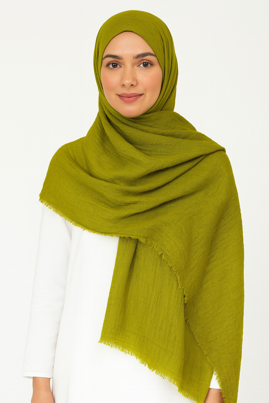 Kelly Green - Crimp Lawn Hijab