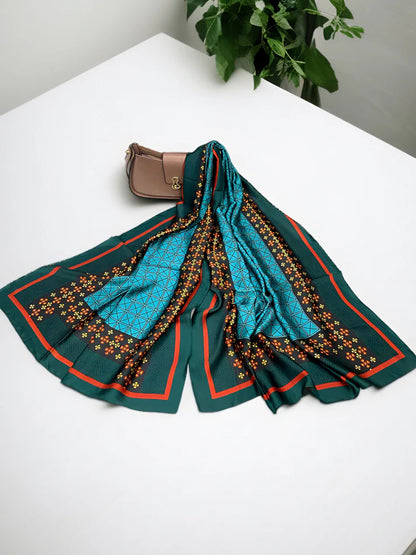 Large Satin Silk Scarf