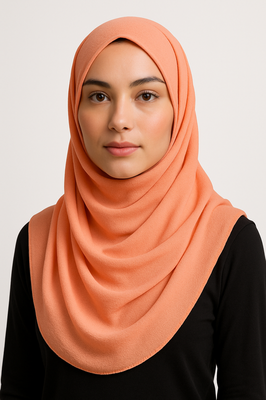 Tropical peach - Chiffon luxe hijabs