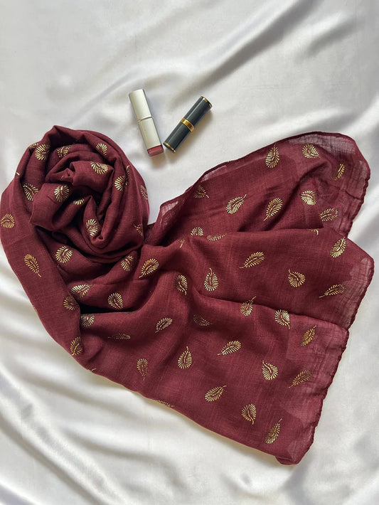 Maroon - Pietra Fancy Hijab