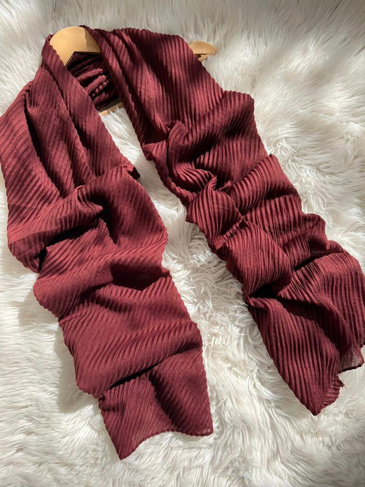 Maroon  - Crumpled Hijabs