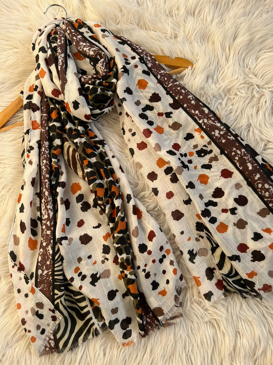 Premium Printed Hijabs - Mixed Tiger