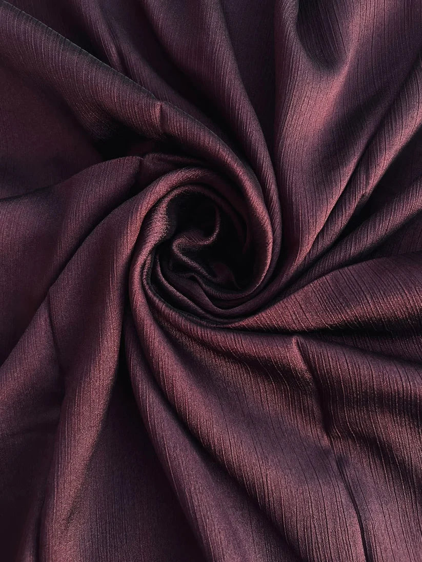 Burgundy - Crinkle Silk Hijabs