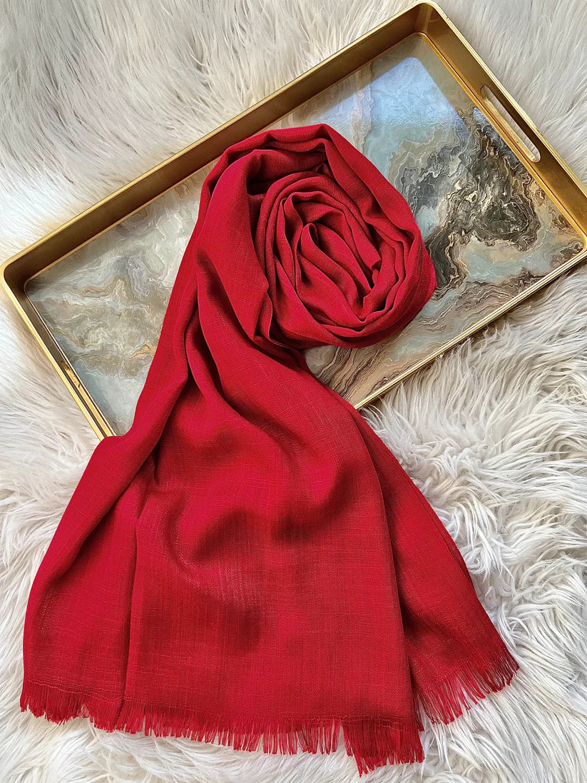 Red - Turkish Lawn Hijab