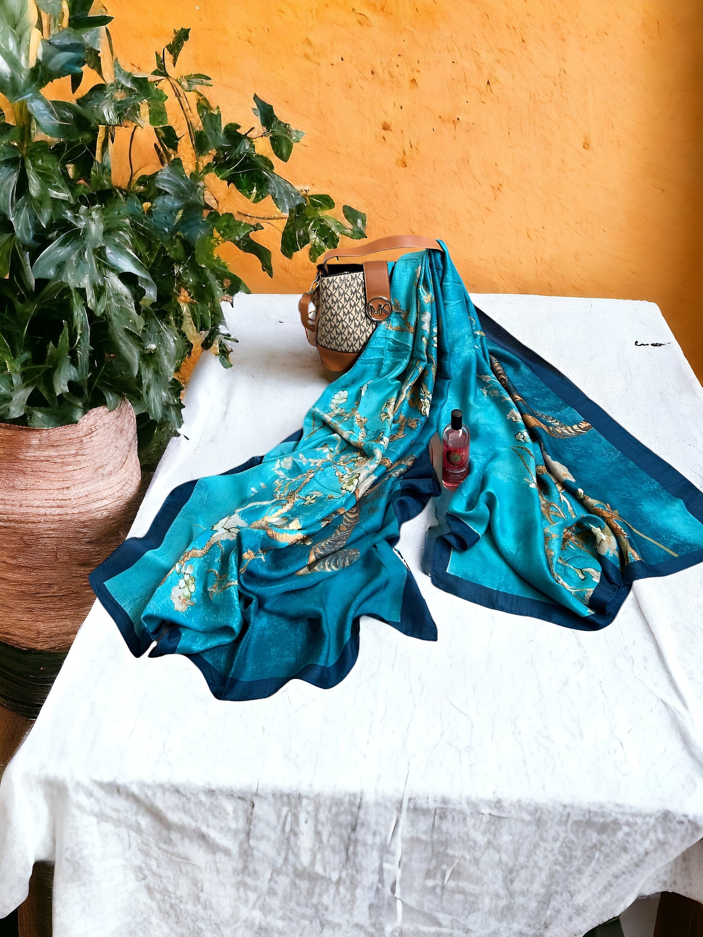 Large Satin Silk Hijab - Torquisey