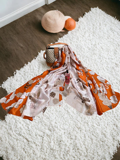 Large Satin Silk Scarf