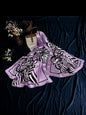 Satin Silk Scarf - Lilac Roberto Cavalli