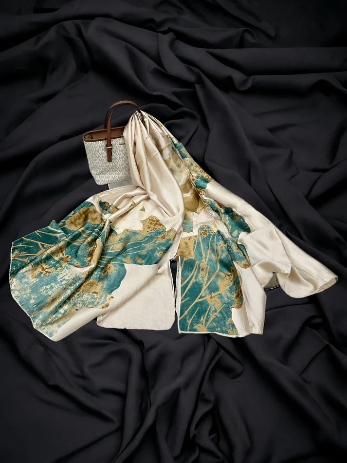 Large Satin Silk Scarf