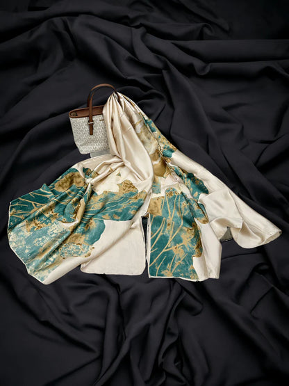 Large Satin Silk Scarf