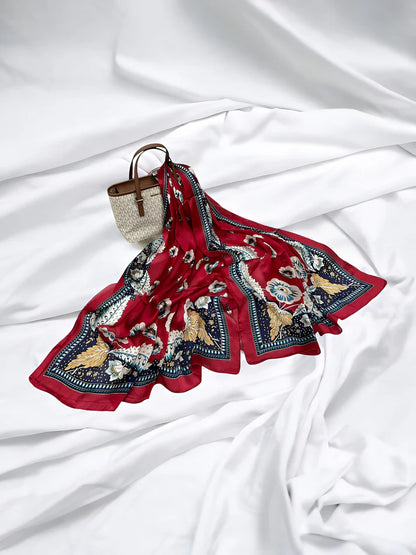 Large Satin Silk Scarf