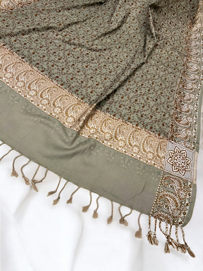 Alpaca - Embroidered Threadwork Kashmiri Shawl